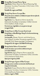 Simply Sugar Free Blue Curacao Syrup  Adomoo